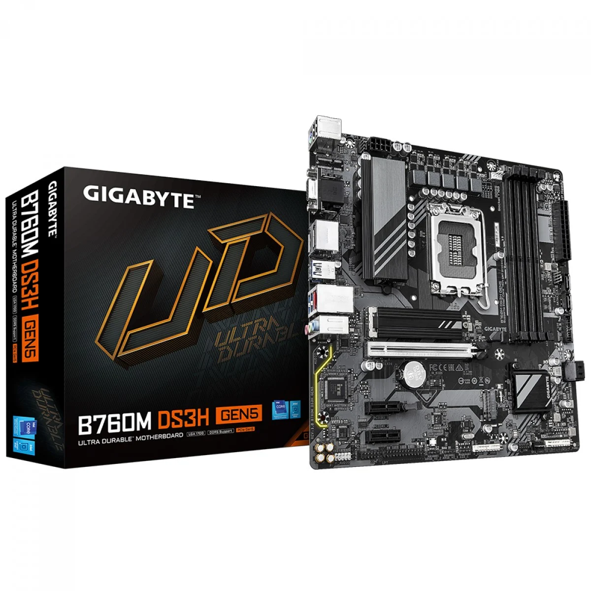 Placa Mãe Gigabyte B760M DS3H - LGA1700 DDR5 mATX