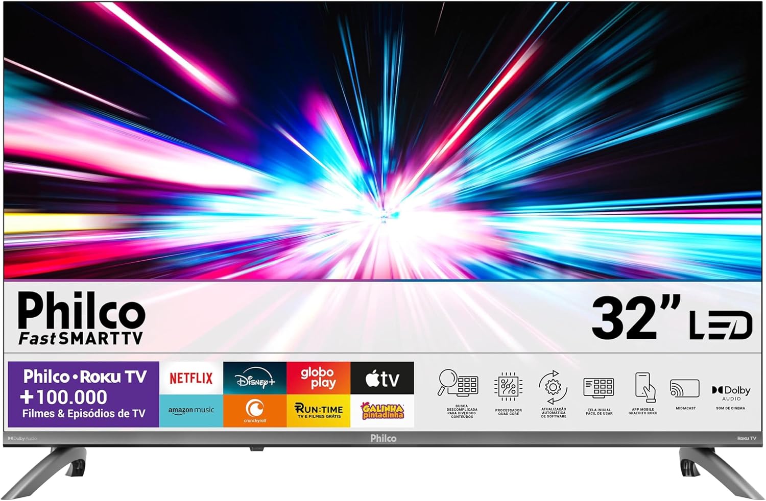 Smart TV 32" Philco Roku